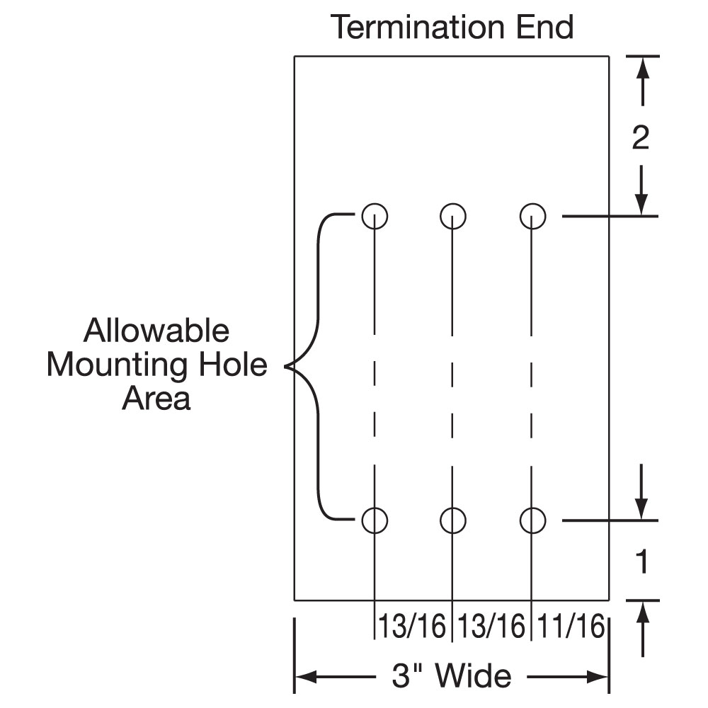 Maxistrip Heater Mounting Hole Drawing 2