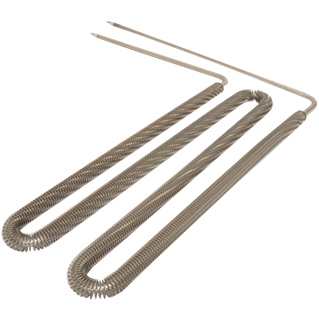 Tempco Finned Tubular heater with U-Bends and electrical termination extension