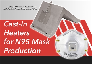 Cast-in heater and mask