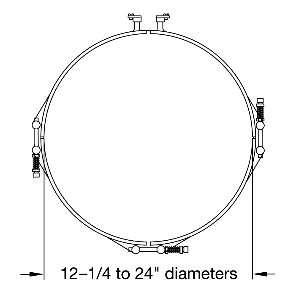 Heater Diameters 12 to 24 inches