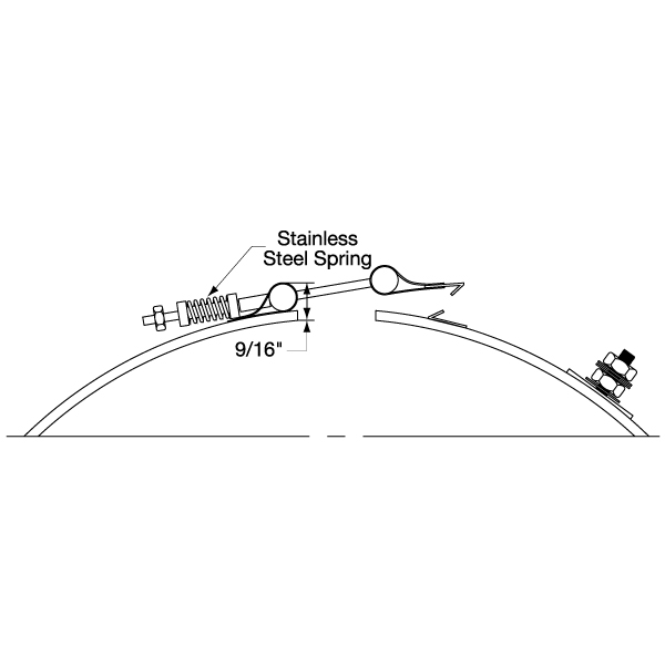 Duraband Spring Loaded Quick Disconnect Clamp Drawing