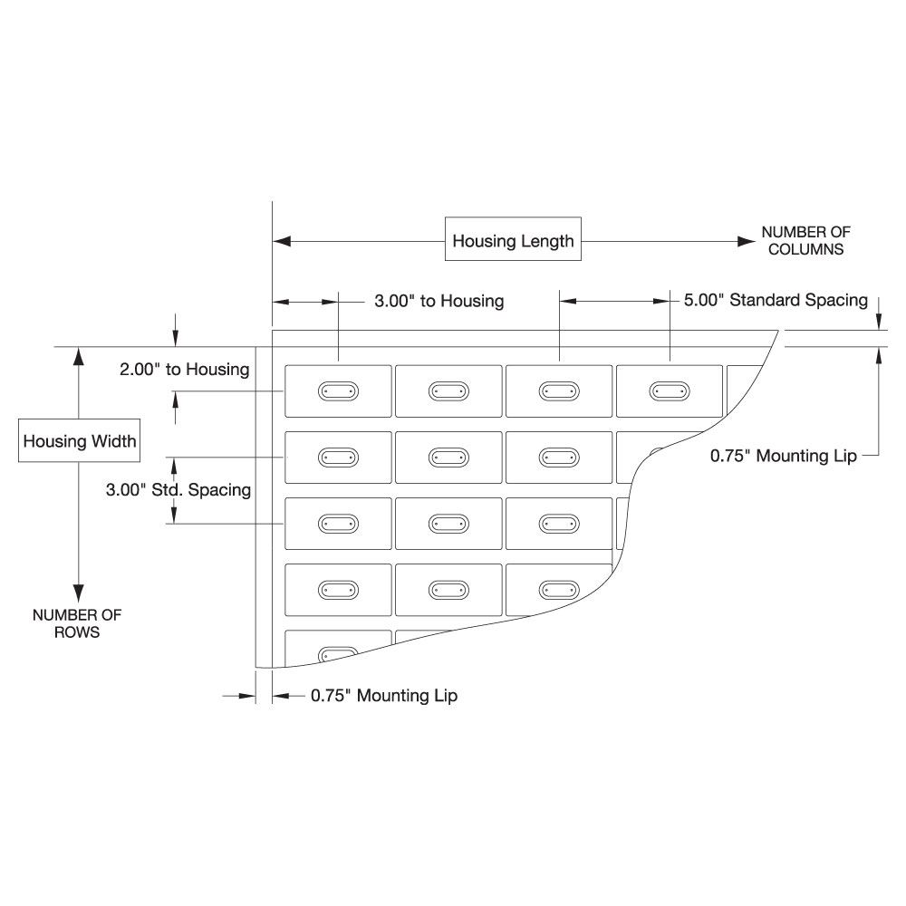 Shown with KTE2 E-mitters (4.88" x 2.46" Housing)