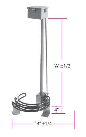 Over-the-Side Heater with dimensions