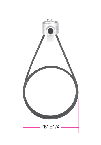 Vertical Loop Low-Profile Immersion heater with Dimensions 1