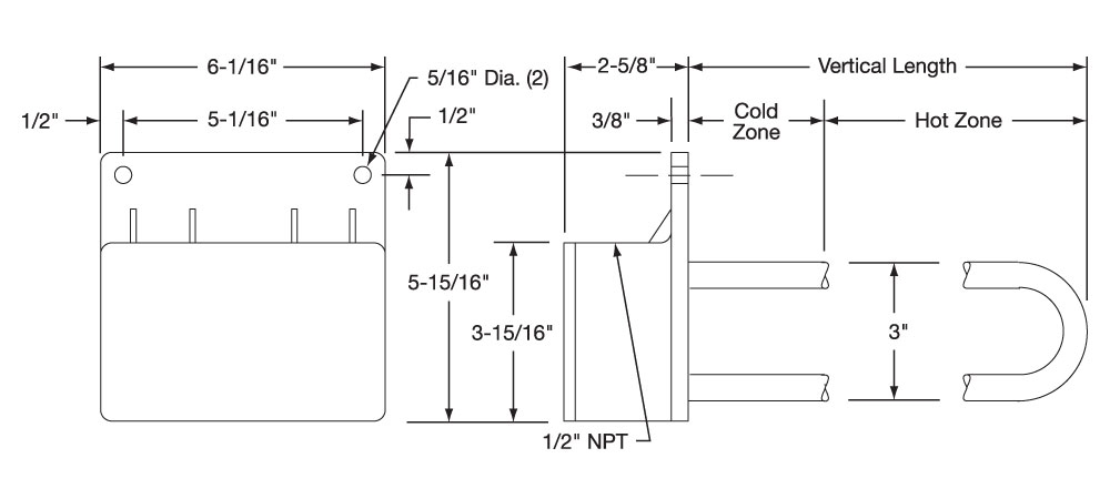 Six-Element OTS Heater Drawing