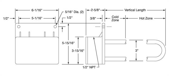 Six-Element OTS Heater Drawing