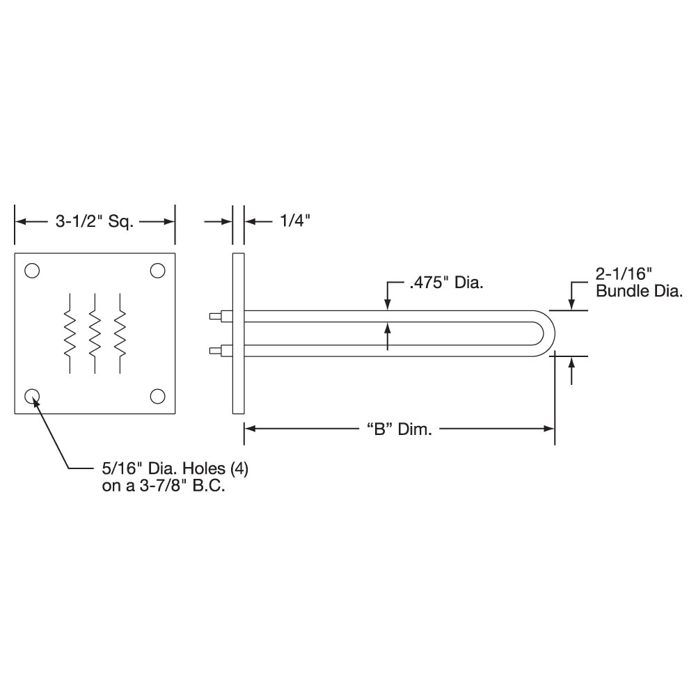 Flange Heater Drawing