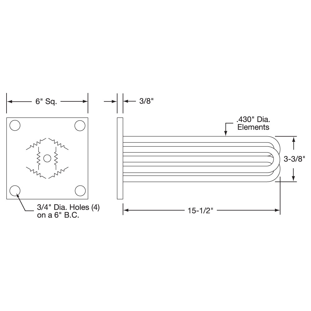 Flange Heater Drawing