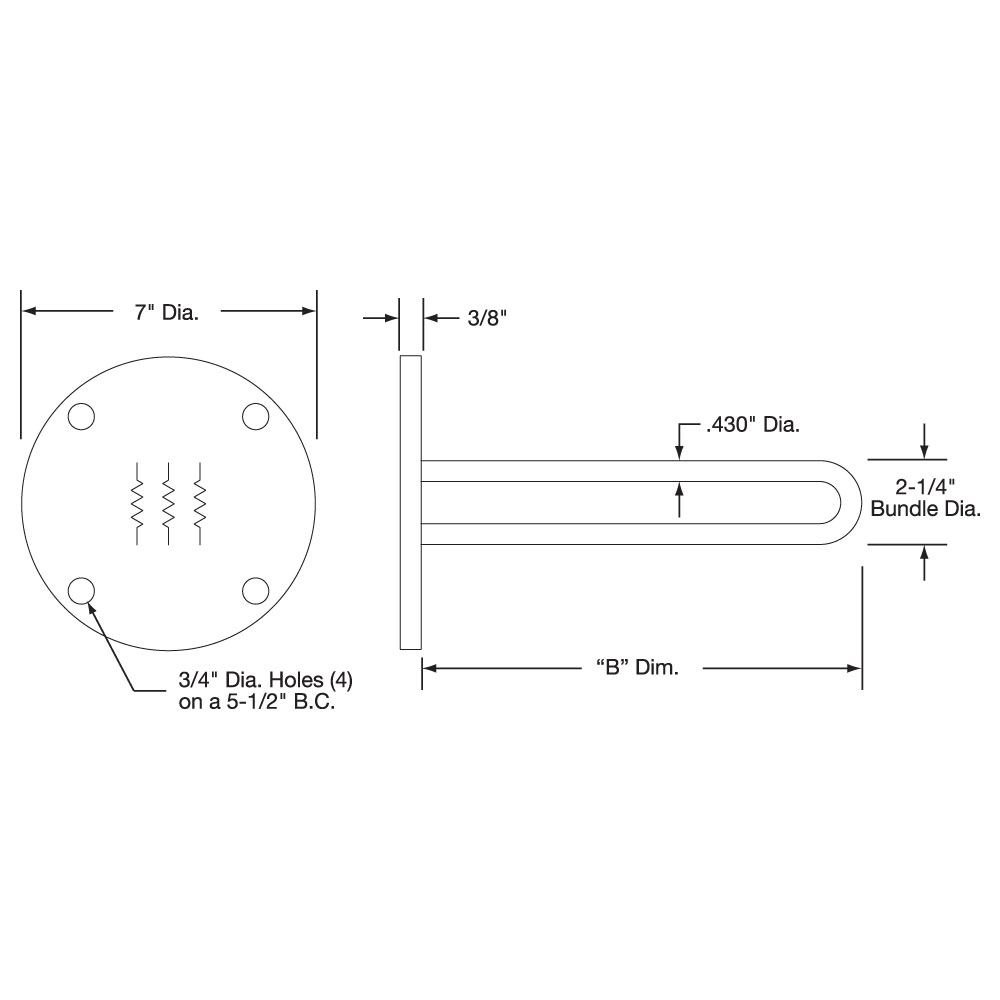 Flange Heater Drawing