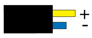 Type J, British BS1843: Black, +Yellow, -Blue