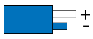 Type T, British BS1843: Blue, +White, -Blue