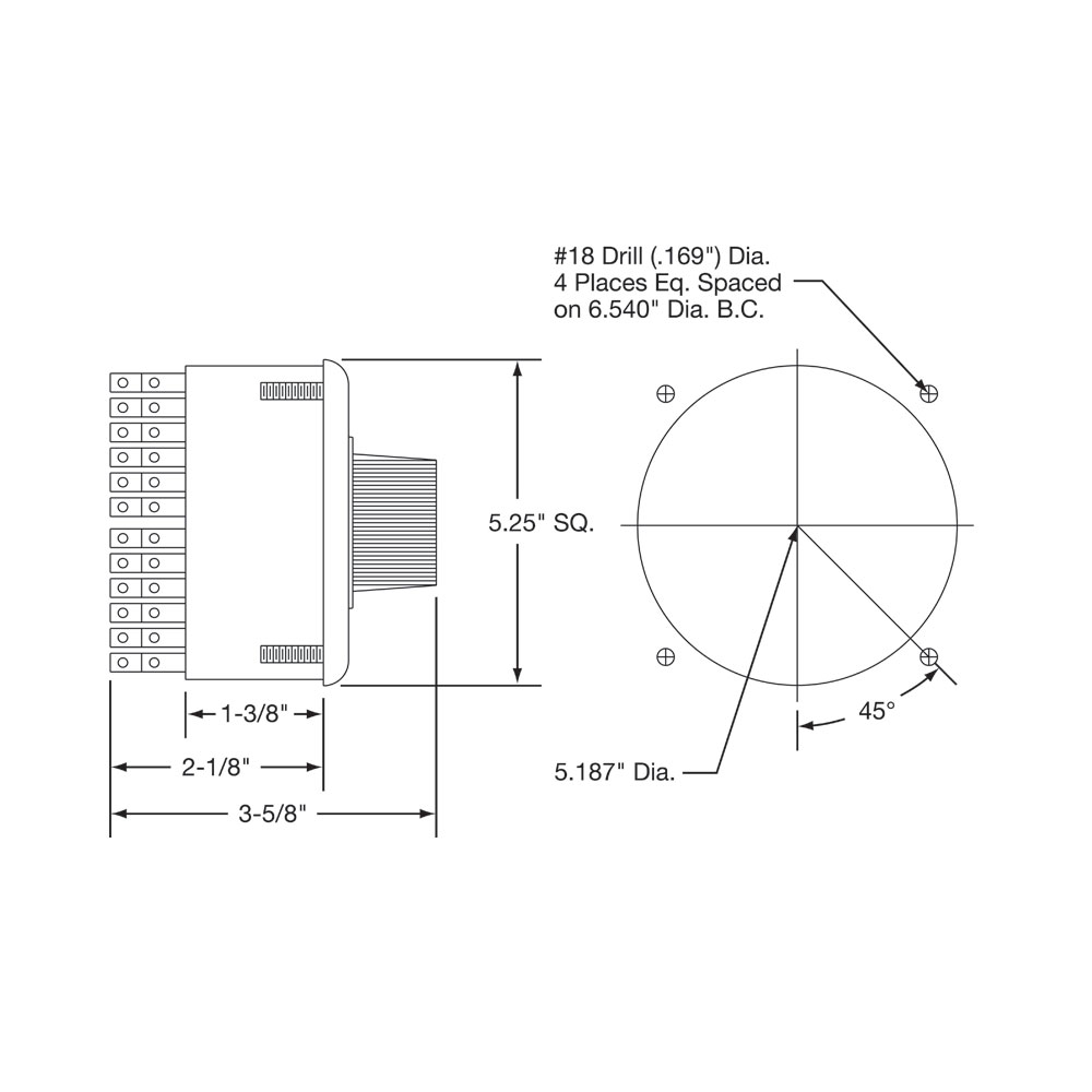 Selector Switch, Dimension Reference "A"