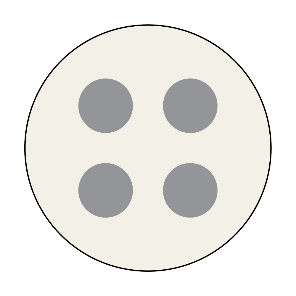 Round, Four Hole Thermocouple Insulator