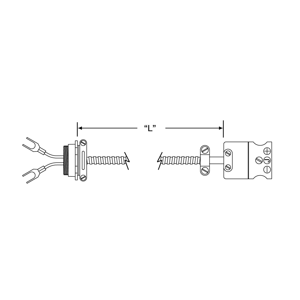 TC Extension Assembly, BX Connector to Jack