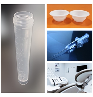 Plastic Tube, Plastic Cups, Syringe and Dental Office