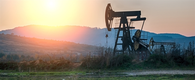 Oil Rig in Field