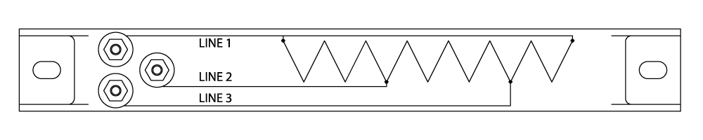 Drawing of three-phase wiring