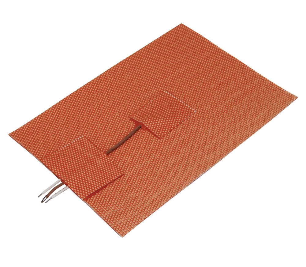 Silicone rubber heater with temperature sensor