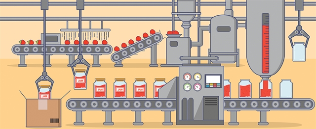 Food Processing Illustration