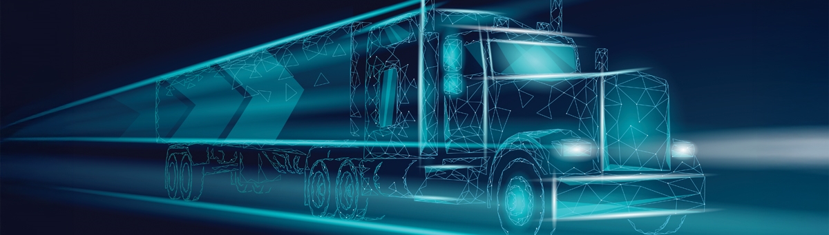 A virtual truck in motion