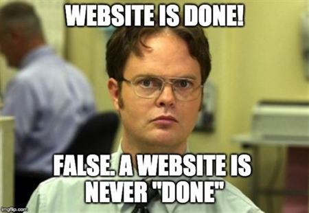 Website is Never Done