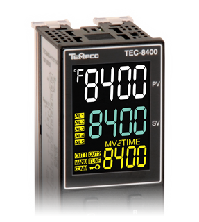 Bright multicolor LCD display on TEMPCO's New TEC Controllers