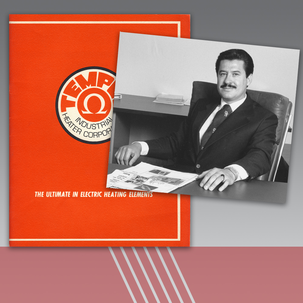 Red Tempco Catalog, Fermin Sr. at his desk in Franklin Park, IL