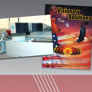 waterjet, Visionary solutions Catalog with flag and eagle