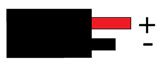 Type E, German DIN43710: Black, +Red, -Black