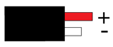 Type RX, Japanese JIS C1610-1981: Black, +Red, -White