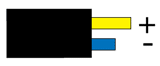 Type J, British BS1843: Black, +Yellow, -Blue