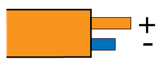 Type N, British BS1843: Orange, +Orange, -Blue