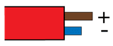 Type K, British BS1843: Red, +Brown, -Blue