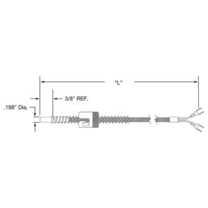 Style 1: Spring Adjustable Bayonet Thermocouple