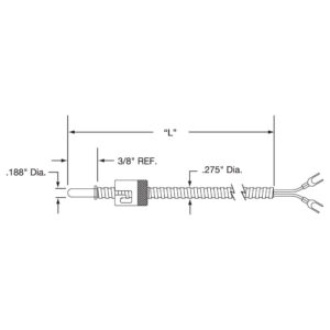 Style 2: Armor Cable Adjustable Bayonet Thermocouple